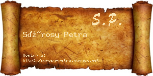 Sárosy Petra névjegykártya